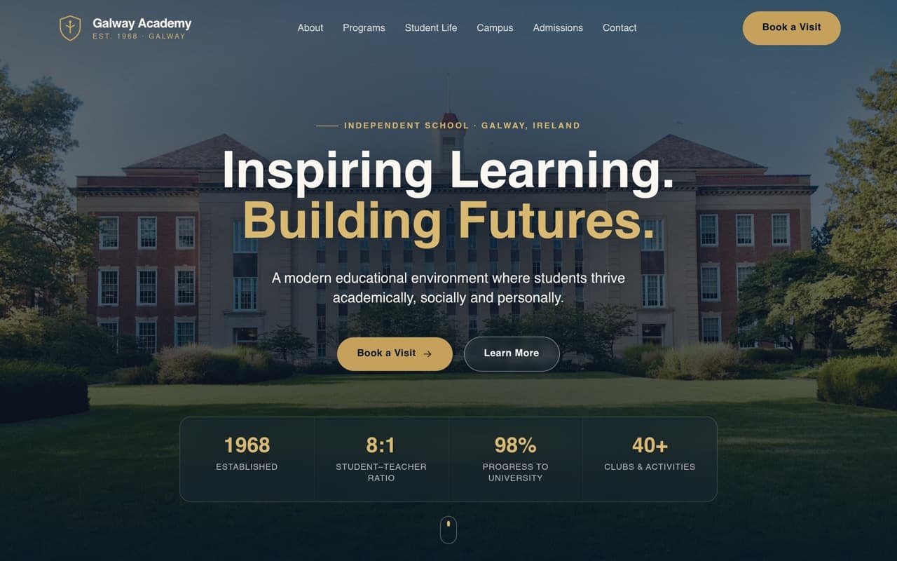 Galway Academy website