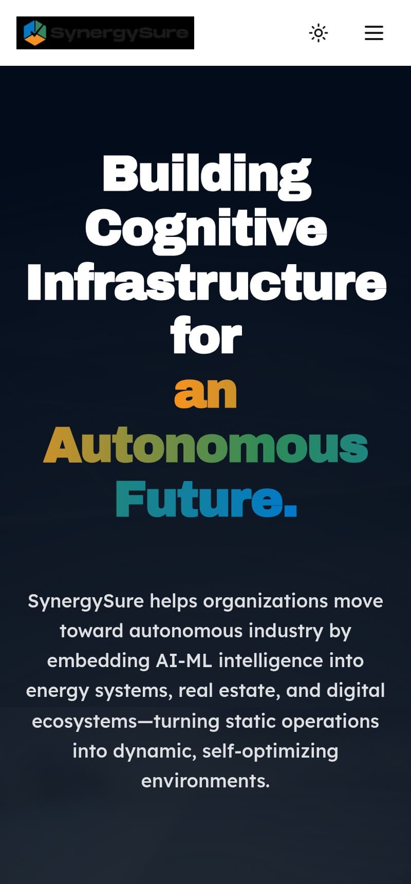 SynergySure Enterprises mobile view